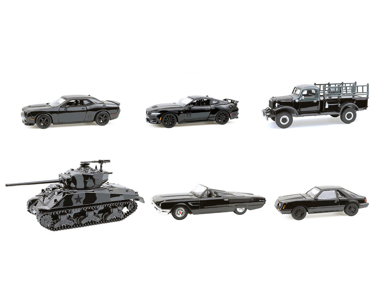 "Black Bandit" 6 piece Set Series 30 1/64 Diecast Model Cars by Greenlight-1
