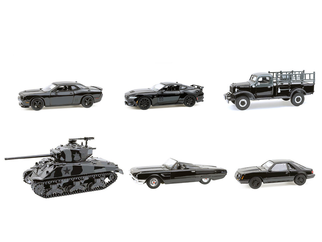 "Black Bandit" 6 piece Set Series 30 1/64 Diecast Model Cars by Greenlight-1