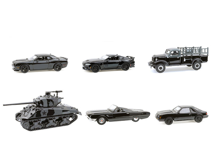 "Black Bandit" 6 piece Set Series 30 1/64 Diecast Model Cars by Greenlight-1
