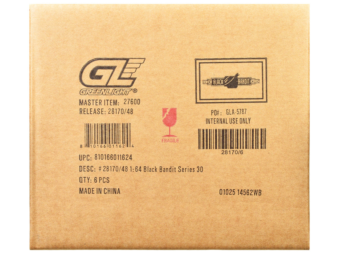 "Black Bandit" 6 piece Set Series 30 1/64 Diecast Model Cars by Greenlight-2