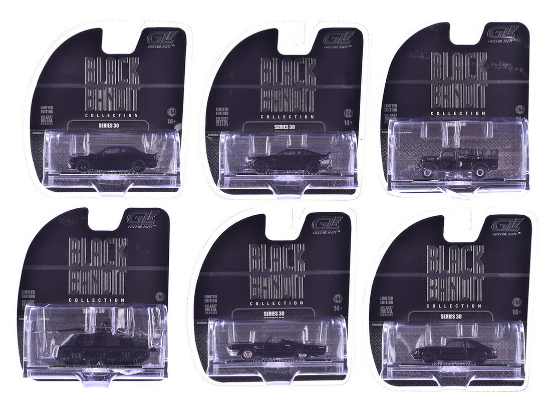"Black Bandit" 6 piece Set Series 30 1/64 Diecast Model Cars by Greenlight-0