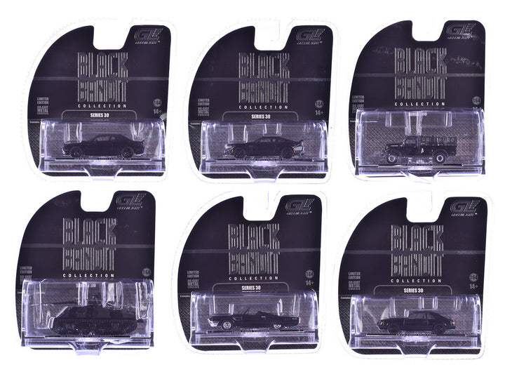 "Black Bandit" 6 piece Set Series 30 1/64 Diecast Model Cars by Greenlight-0