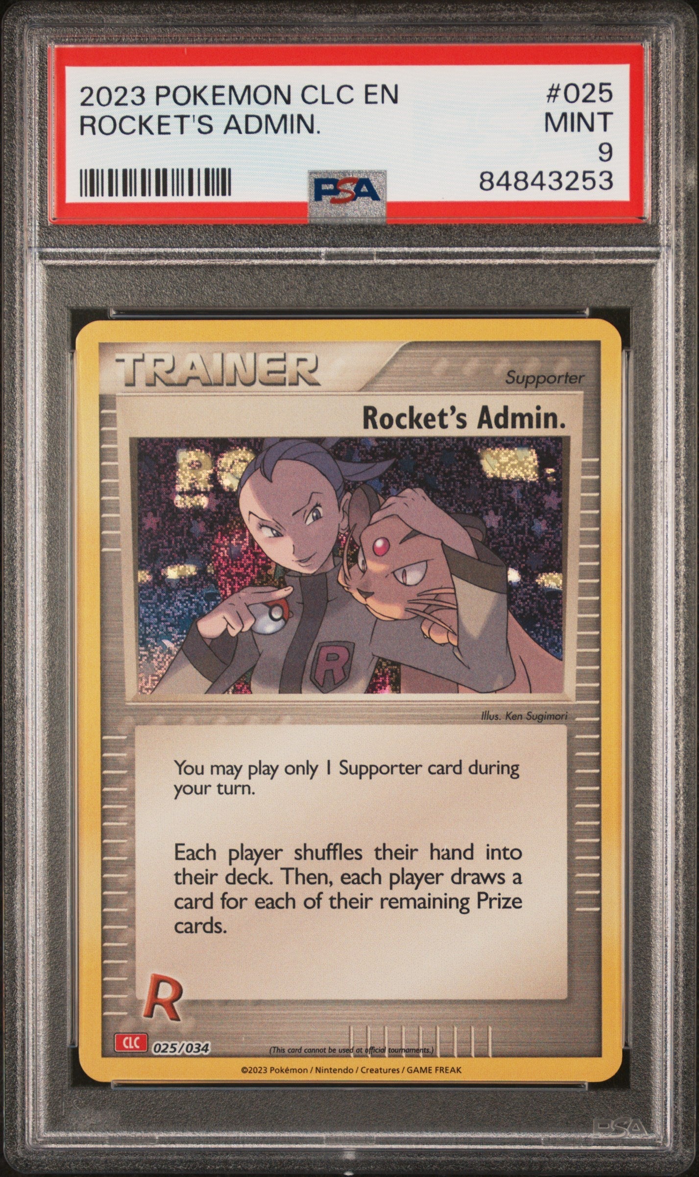 2023 POKEMON CHARIZARD & HO-OH ex DECK ROCKET'S ADMIN. #25 PSA 9