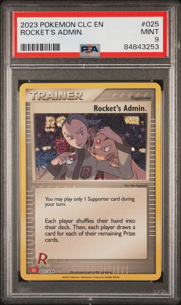 2023 POKEMON CHARIZARD & HO-OH ex DECK ROCKET'S ADMIN. #25 PSA 9