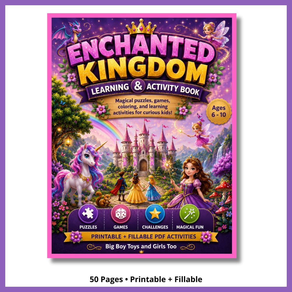 Enchanted Kingdom Learning & Activity Book | Printable PDF for Ages 6–10