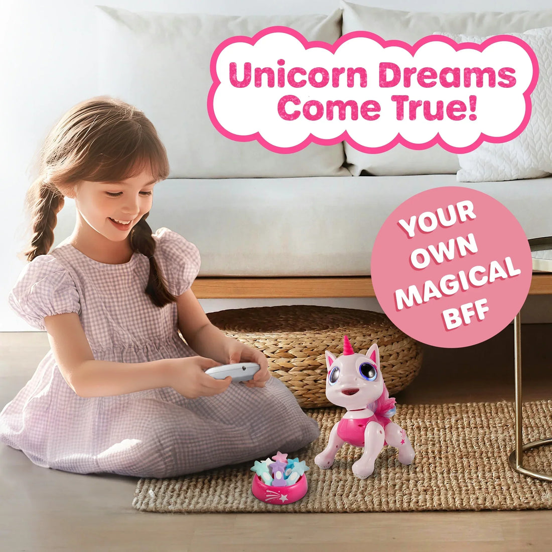 Unicorn RC Robo Pets - Interactive STEM Toy for Kids Pink by USA Toyz  3