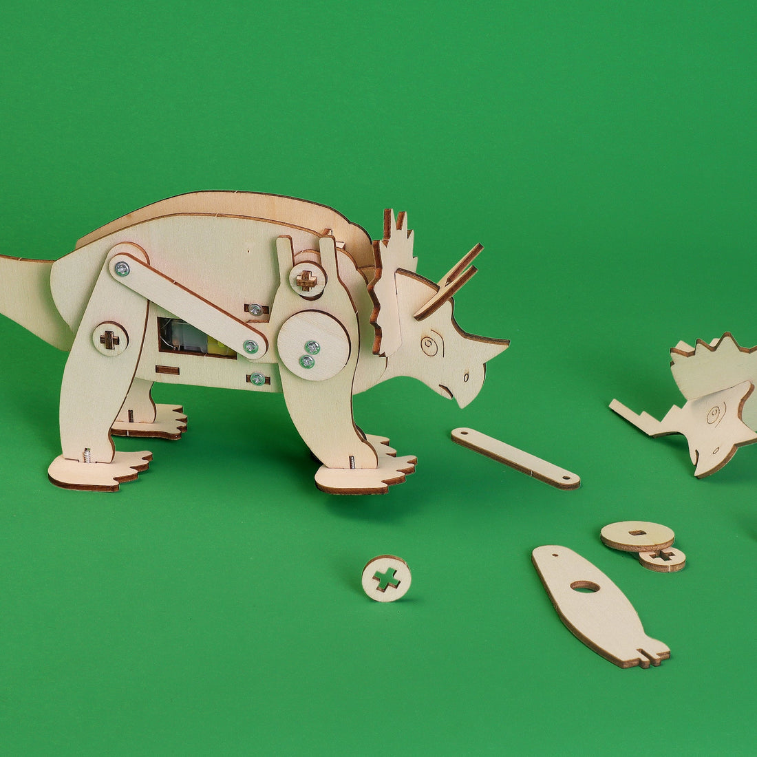 Dinosaur Robot Triceratops DIY Kit, Educational STEM Toy 6