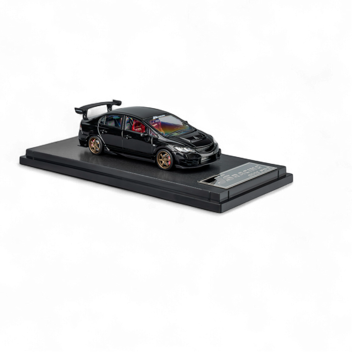 FD2 J'S Racing Metallic Black 1:64 by Microturbo 2