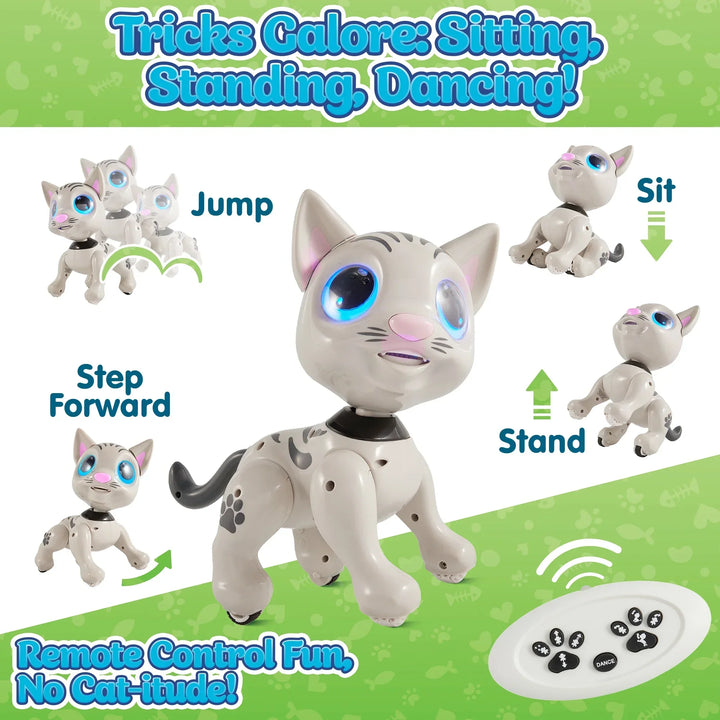 Robo Pets Robot Cat Toy - Gray by USA Toyz  2