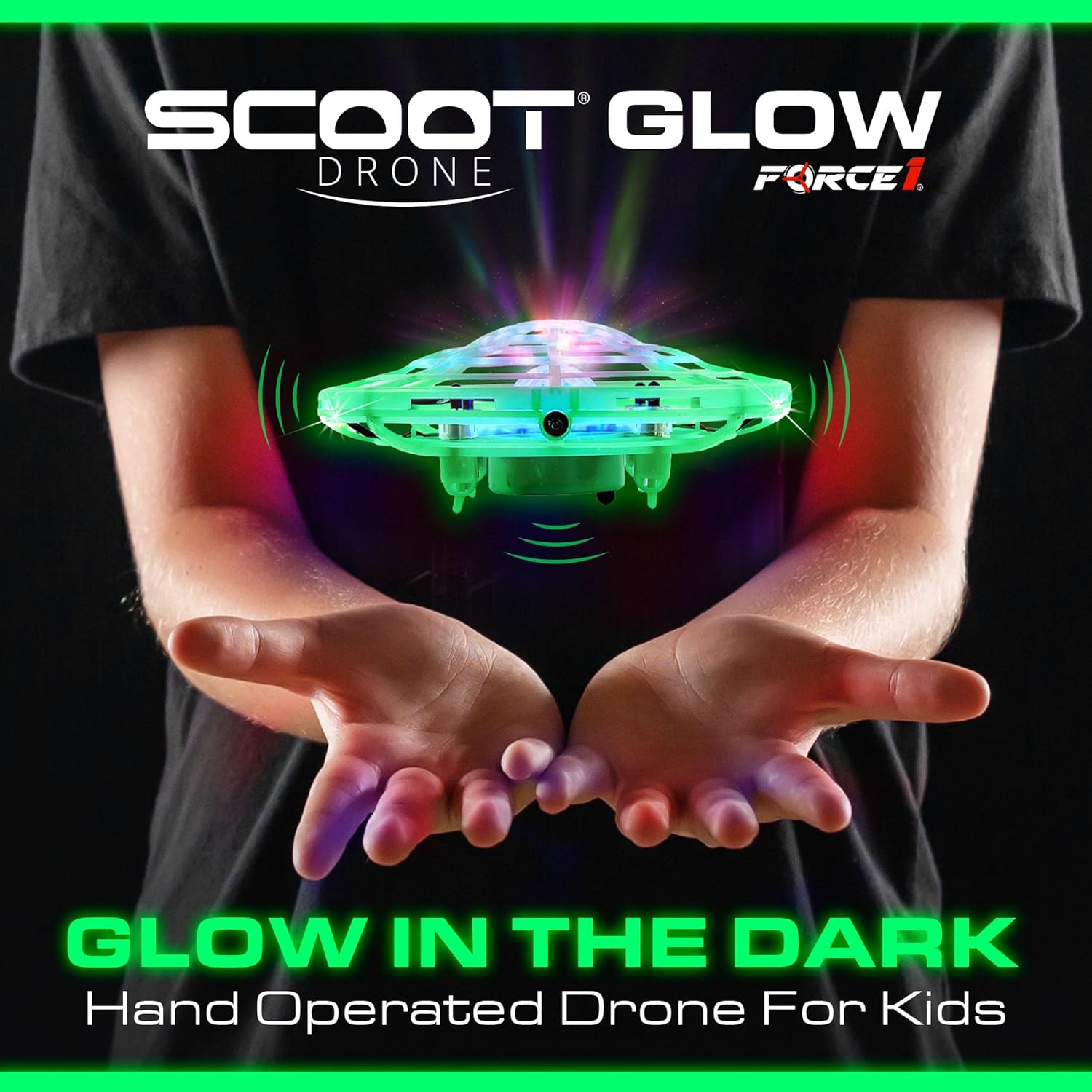 Force1 Scoot Glow Hand Operated Drone for Kids or Adults 2
