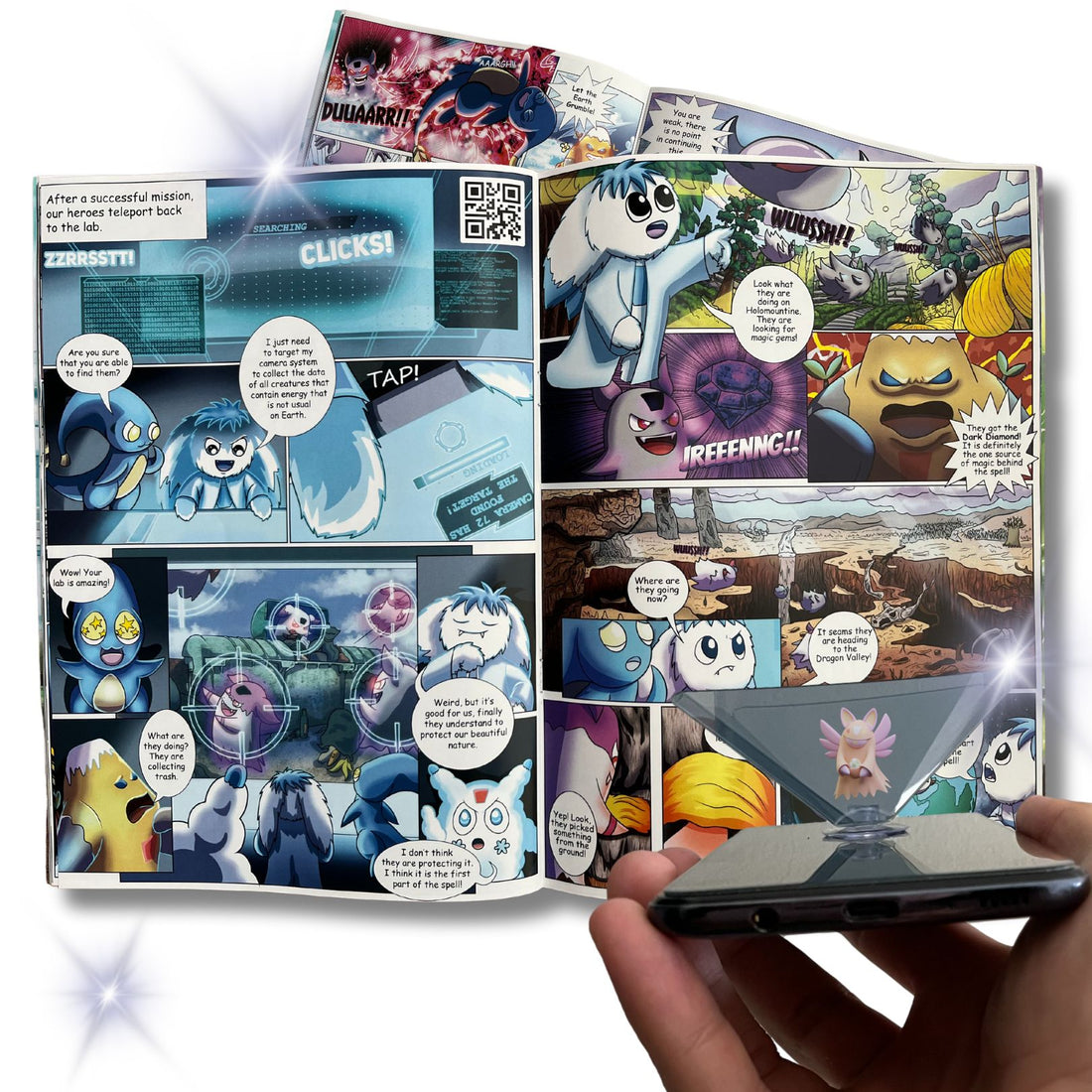 Holomonsters "Guardians of the Earth" 3D Hologram Comic Book and 2 Game Bundle