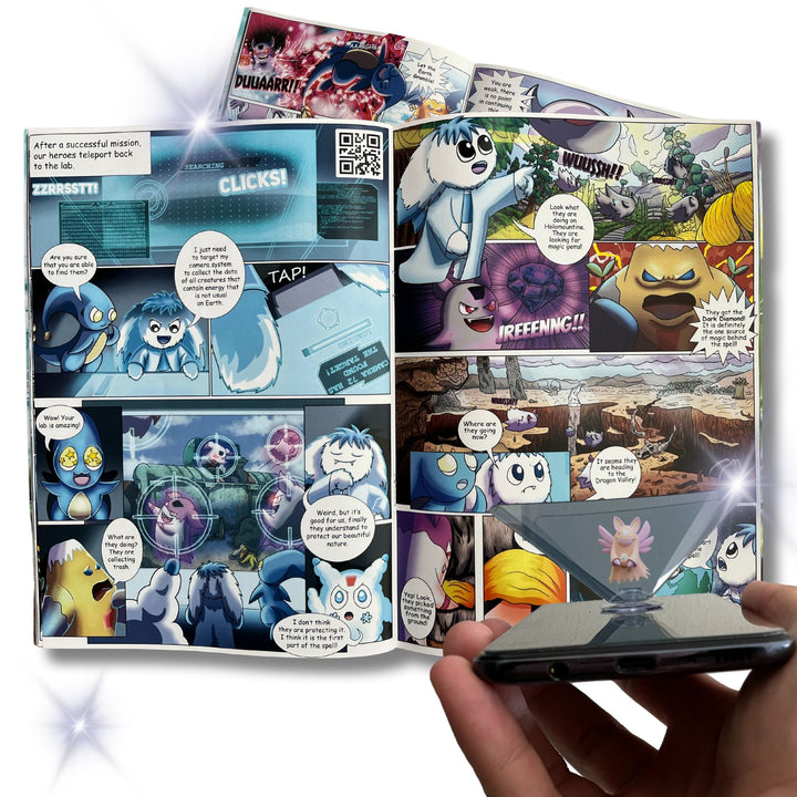 Holomonsters "Guardians of the Earth" 3D Hologram Comic Book and 2 Game Bundle