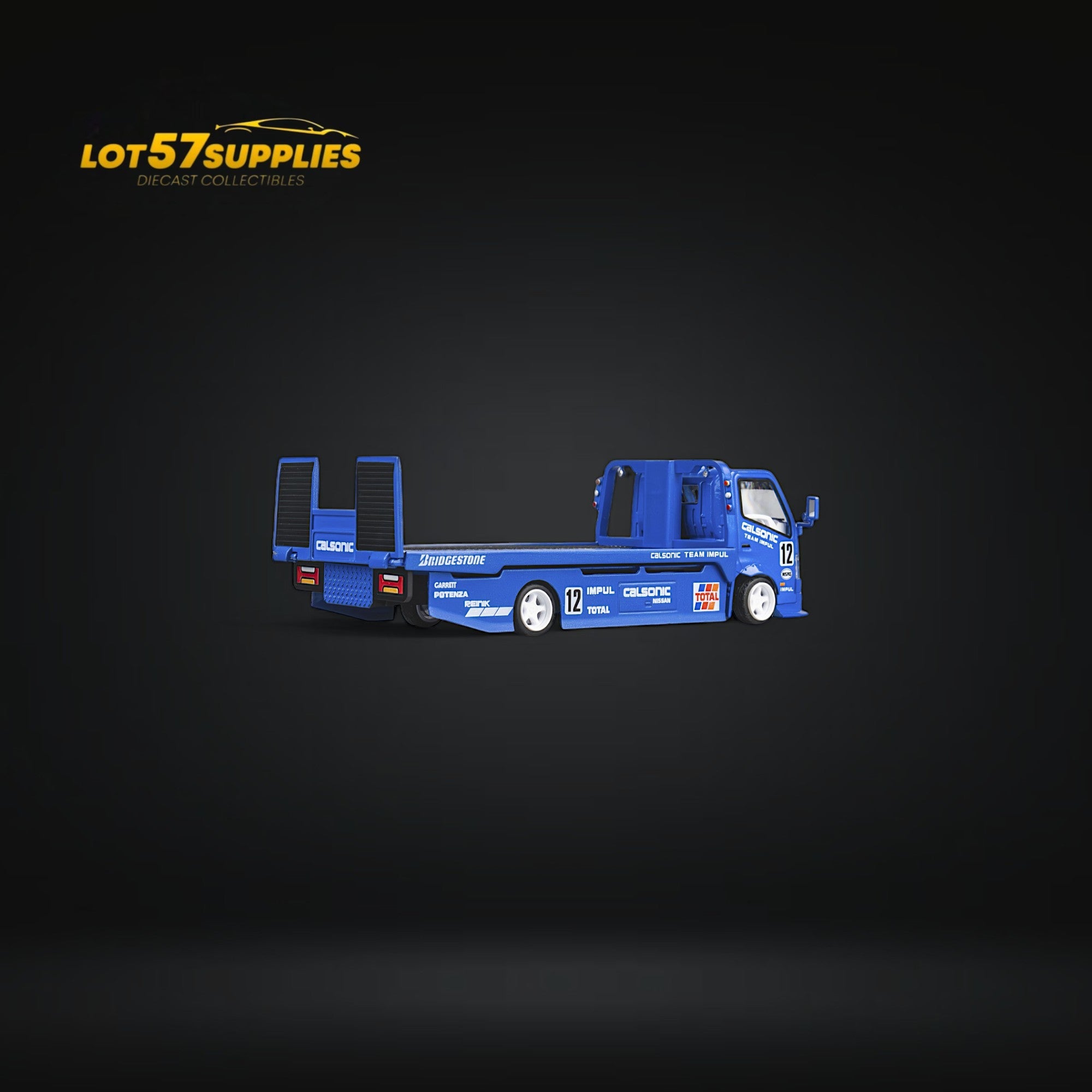 HINO 300 Custom Truck Flatbed  Blue Calsonic Livery 1:64 by MicroTurbo