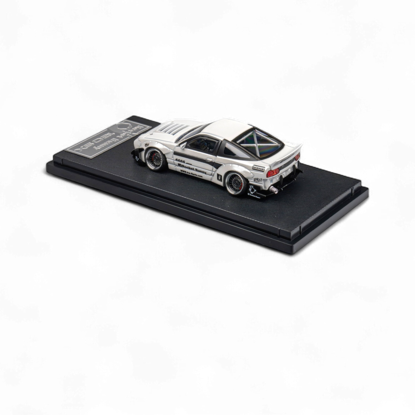 Rocket Bunny 180SX 白 Micro Turbo M018 Micro Turbo 1:64 180SX Rocket Bunny Metal white Diecast