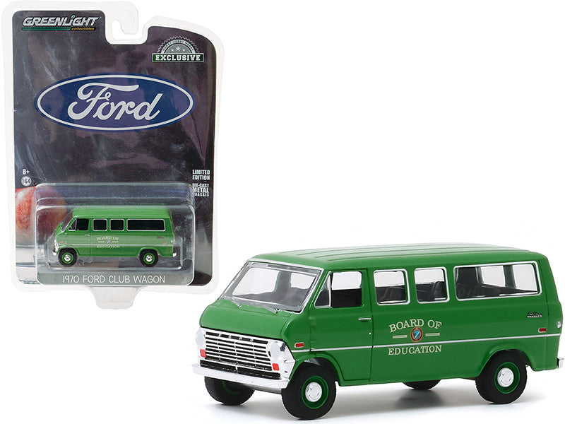 1970 Ford Club Wagon Van Green "Board of Education" "Hobby Exclusive" 1/64 Diecast Model by Greenlight-0