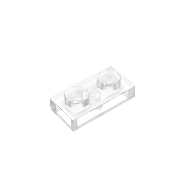 1x2 Transparent Plate Brick 3023 - Quantity of 50 – Choose Color – LEGO® Compatible Bulk Lot
