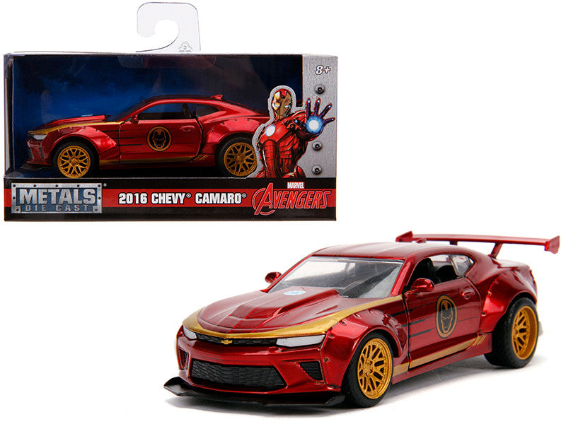 2016 Chevrolet Camaro "Iron Man" Theme "Marvel" Series 1/32 Diecast Model Car by Jada-0