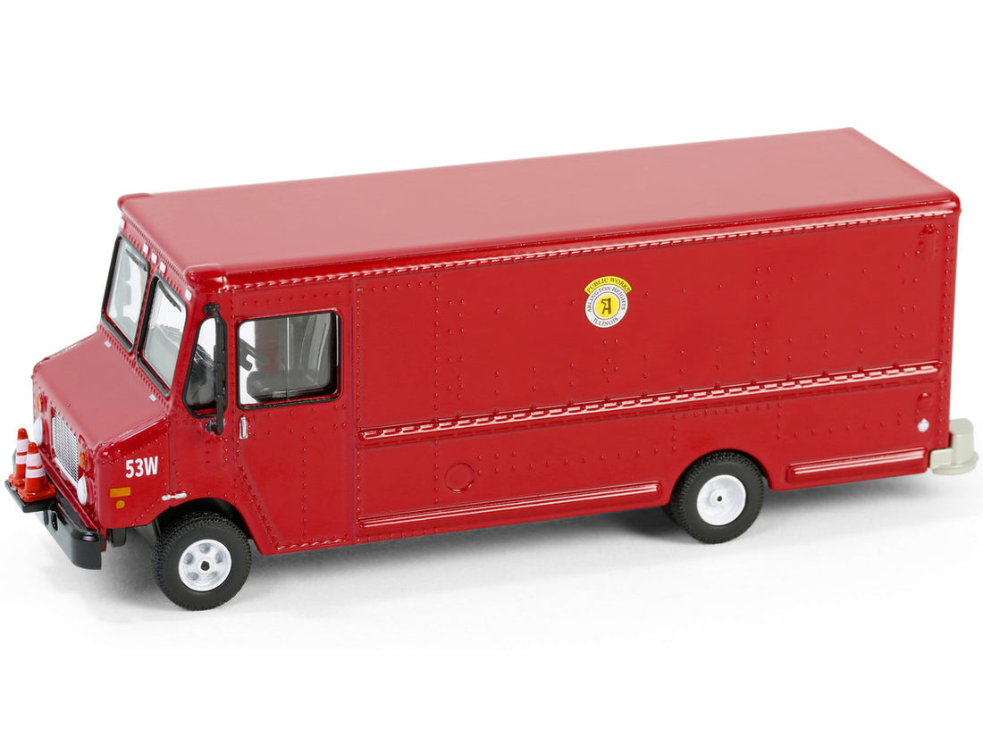 Step Van 2020 with Traffic Cone Mounts "Village of Arlington Heights Public Works" Red "Hobby Exclusive" Series 1/64 Diecast Model Car by Greenlight 2