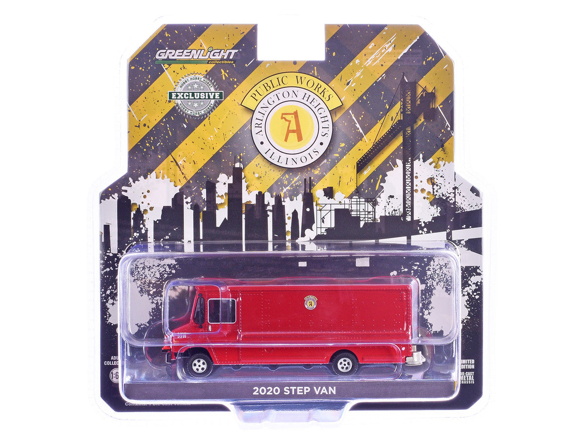 Step Van 2020 with Traffic Cone Mounts "Village of Arlington Heights Public Works" Red "Hobby Exclusive" Series 1/64 Diecast Model Car by Greenlight