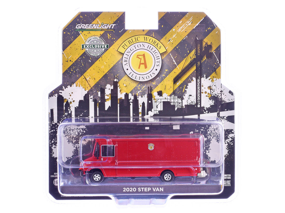 Step Van 2020 with Traffic Cone Mounts "Village of Arlington Heights Public Works" Red "Hobby Exclusive" Series 1/64 Diecast Model Car by Greenlight