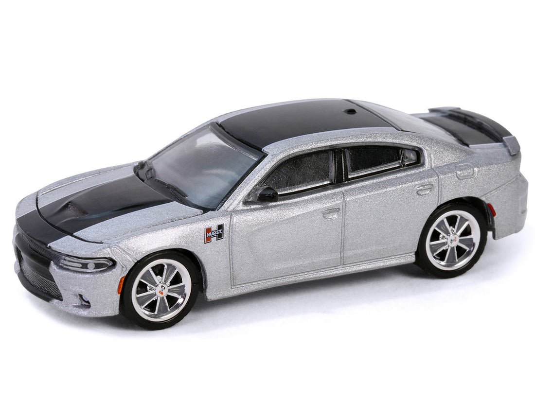 2018 Dodge Charger SRT 392 Silver Metallic with Black Stripe "Mr. Norm Heritage GSS Charger" "Hobby Exclusive" Series 1/64 Diecast Model Car by Greenlight-0