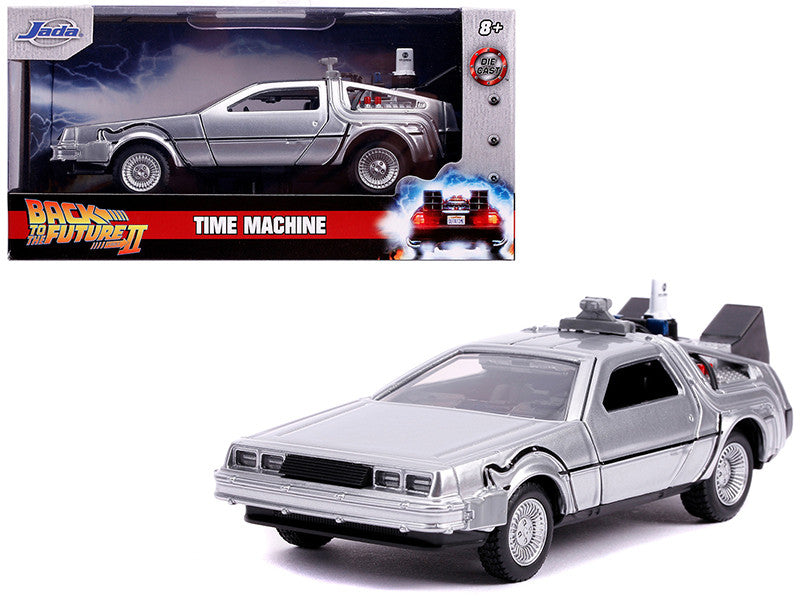 DeLorean DMC (Time Machine) Silver "Back to the Future Part II" (1989) Movie "Hollywood Rides" Series 1/32 Diecast Model Car by Jada-0