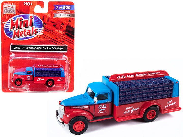 Chevrolet 1941-1946 Delivery Bottle Truck "O-So Grape" 1/87 (HO) Scale Model by Classic Metal Works