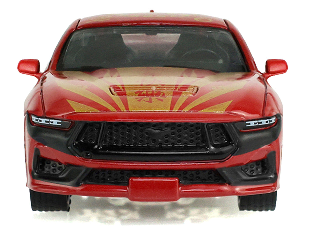 2024 Ford Mustang Dark Horse "Chinese Zodiac 2026 Year of the Horse" Red with Gold Graphics "Hobby Exclusive" Series 1/64 Diecast Model Car by Greenlight-3