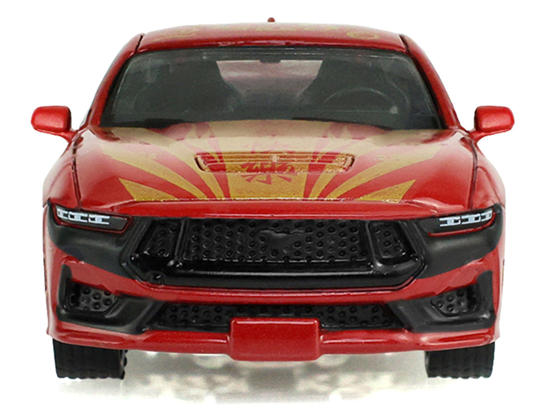 2024 Ford Mustang Dark Horse "Chinese Zodiac 2026 Year of the Horse" Red with Gold Graphics "Hobby Exclusive" Series 1/64 Diecast Model Car by Greenlight-3
