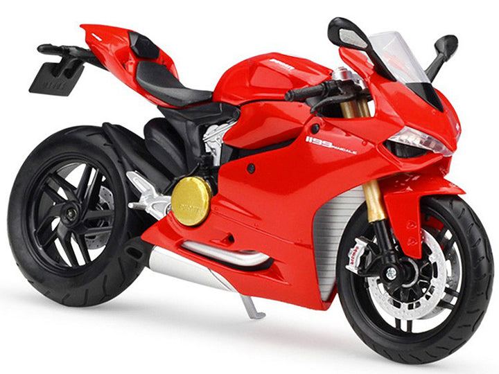 Ducati 1199 Panigale Red with Stand 1/12 Diecast Motorcycle Model by Maisto-1