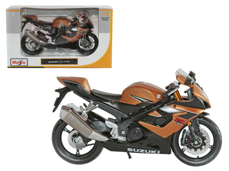 Suzuki GSX R1000 Bronze 1/12 Diecast Motorcycle Model by Maisto-0