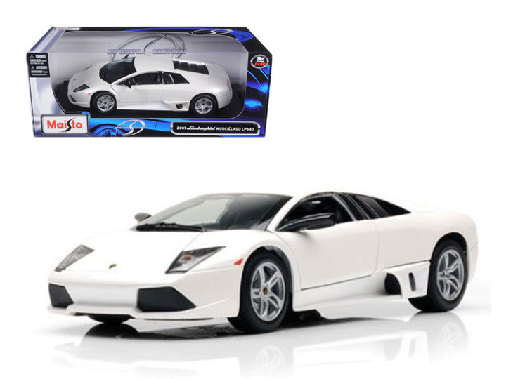 2007 Lamborghini Murcielago LP640 White 1/18 Diecast Model Car by Maisto-0