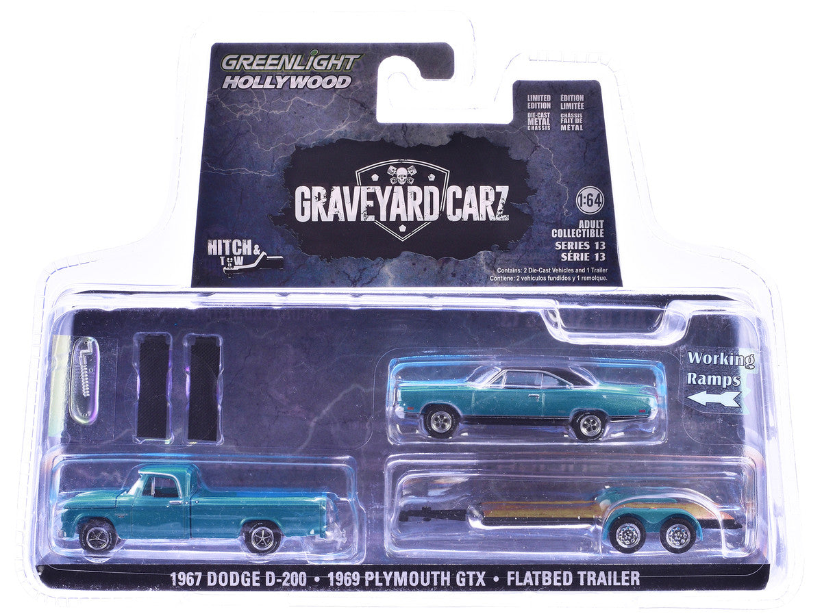 "Hollywood Hitch & Tow" Series 13 Set of 3 pieces 1/64 Diecast Model Cars by Greenlight-2