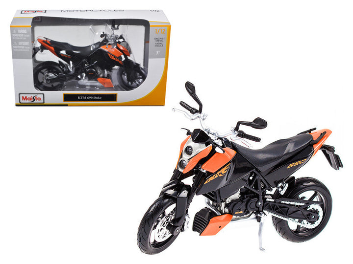 KTM 690 Duke Orange and Black 1/12 Diecast Motorcycle Model by Maisto-0