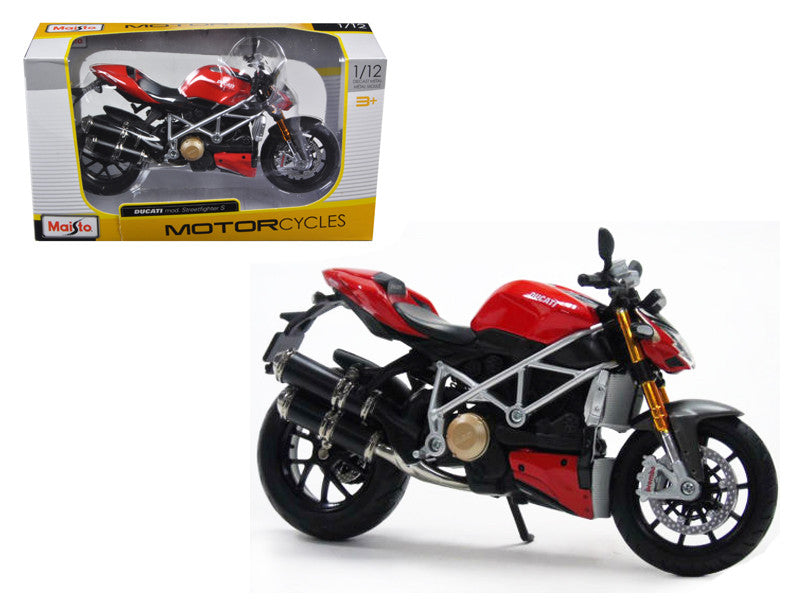 Ducati Mod Streetfighter S Red 1/12 Diecast Motorcycle Model by Maisto-0