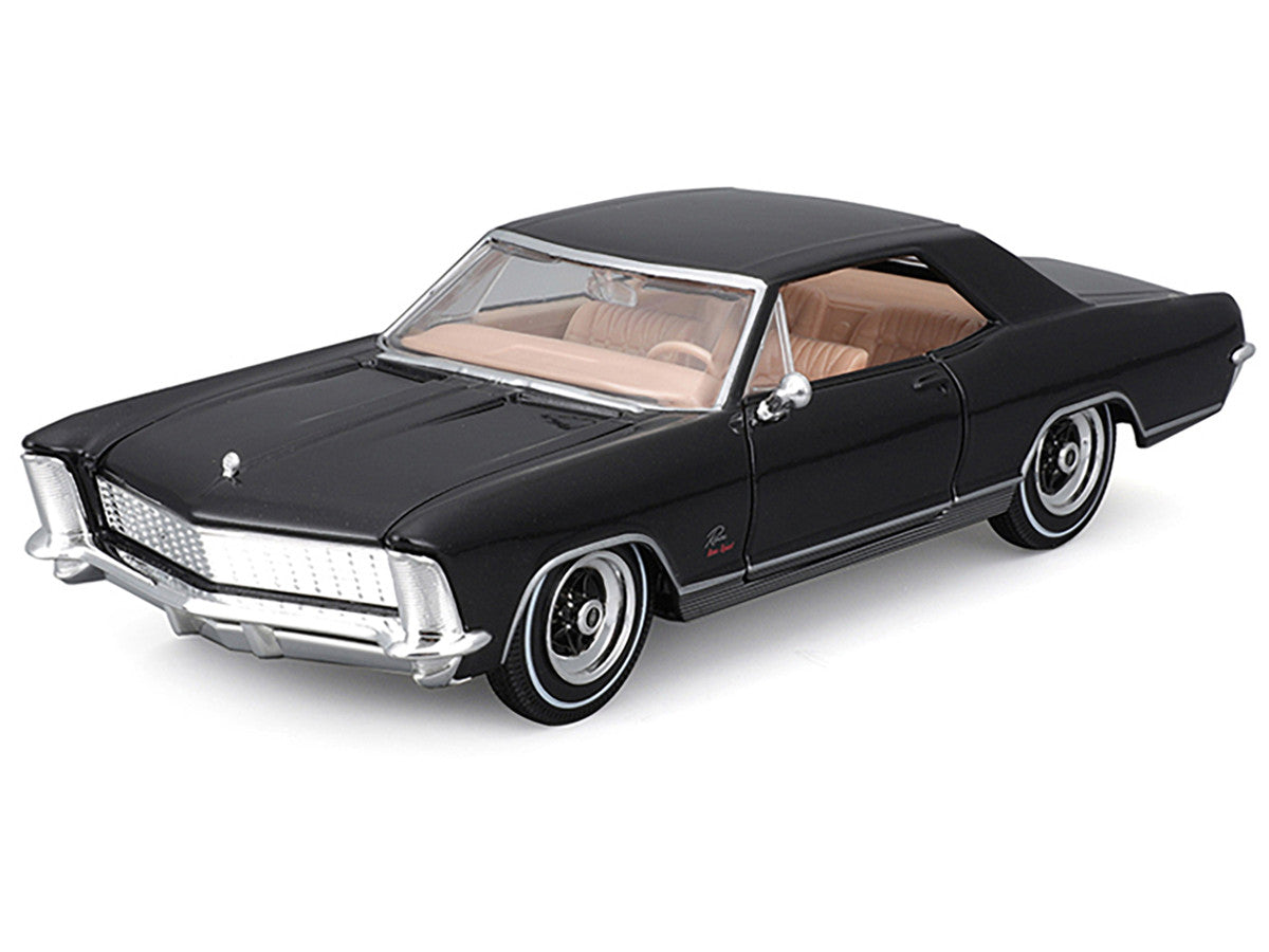 1965 Buick Riviera Gran Sport Black Metallic "Special Edition" Series 1/26 Diecast Model Car by Maisto-1
