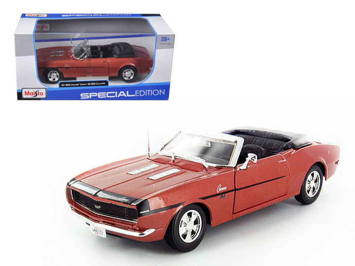 1968 Chevrolet Camaro SS 396 Convertible Bronze 1/24 Diecast Model Car by Maisto-0