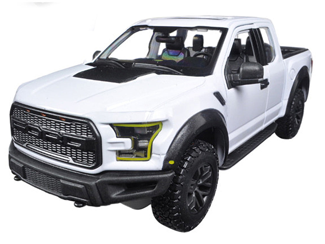 2017 Ford Raptor Pickup Truck White 1/24 Diecast Model Car by Maisto-1