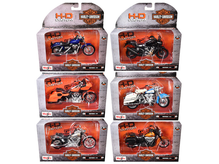 Harley-Davidson Motorcycles 6 piece Set Series 44 1/18 Diecast Models by Maisto 2