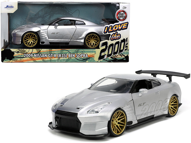 2009 Nissan GT-R (R35) Ben Sopra Silver "I Love the 2000's" Series 1/24 Diecast Model Car by Jada-0