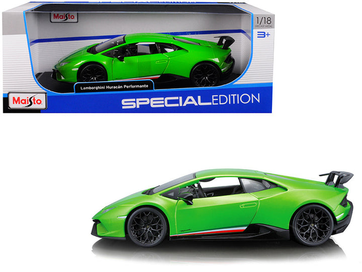 Lamborghini Huracan Performante Metallic Green 1/18 Diecast Model Car by Maisto-0