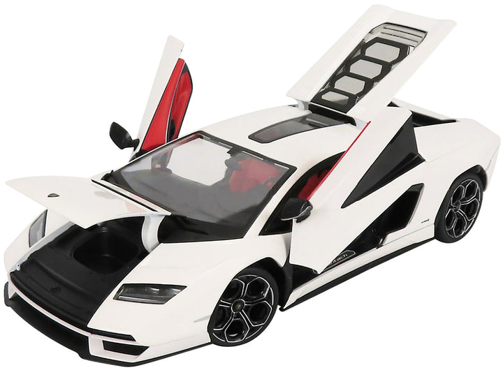 Lamborghini Countach LPI 800-4 White with Black Accents and Red Interior "Special Edition" 1/18 Diecast Model Car by Maisto-1