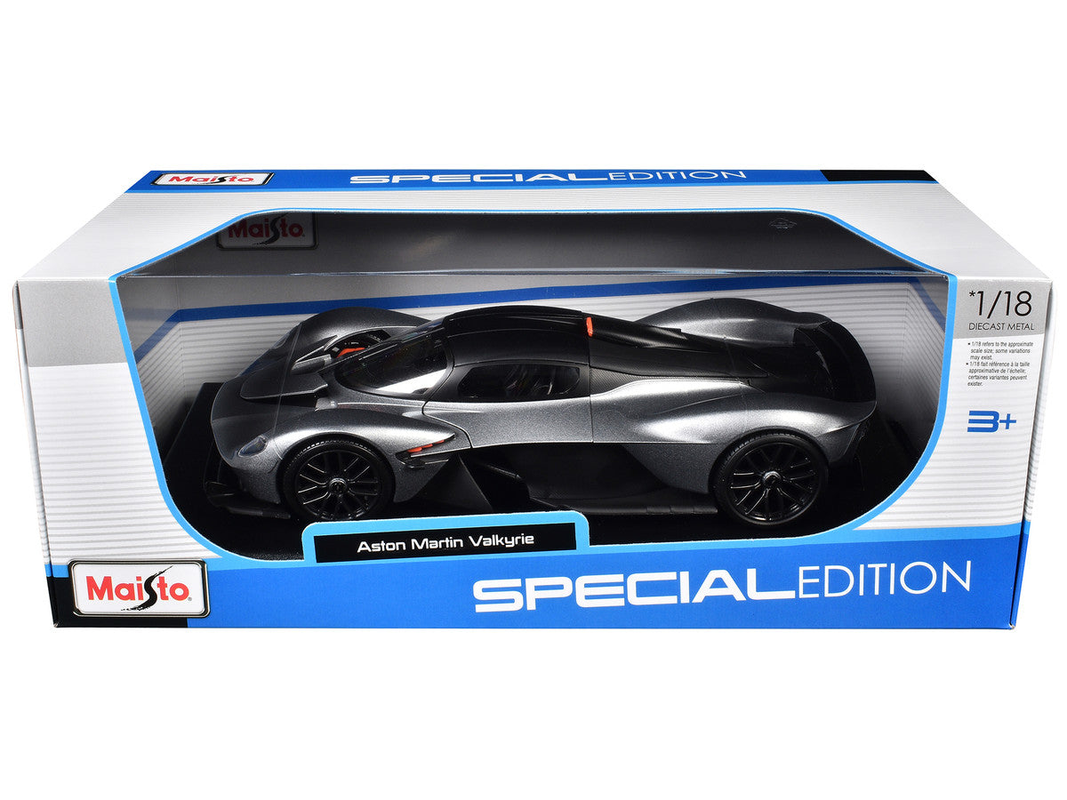 Aston Martin Valkyrie Silver Metallic with Matt Black Top 