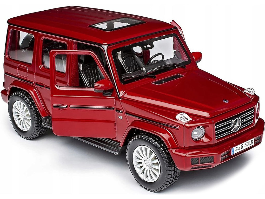 2019 Mercedes Benz G-Class with Sunroof Red Metallic 1/25 Diecast Model Car by Maisto-1