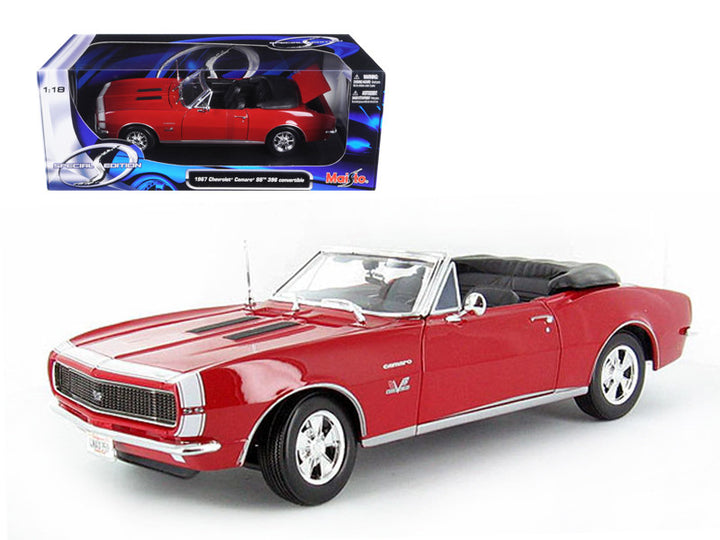 1967 Chevrolet Camaro SS 396 Convertible Red 1/18 Diecast Model Car by Maisto-0