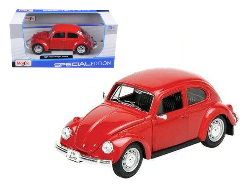 1973 Volkswagen Beetle Red 1/24 Diecast Model Car by Maisto-0