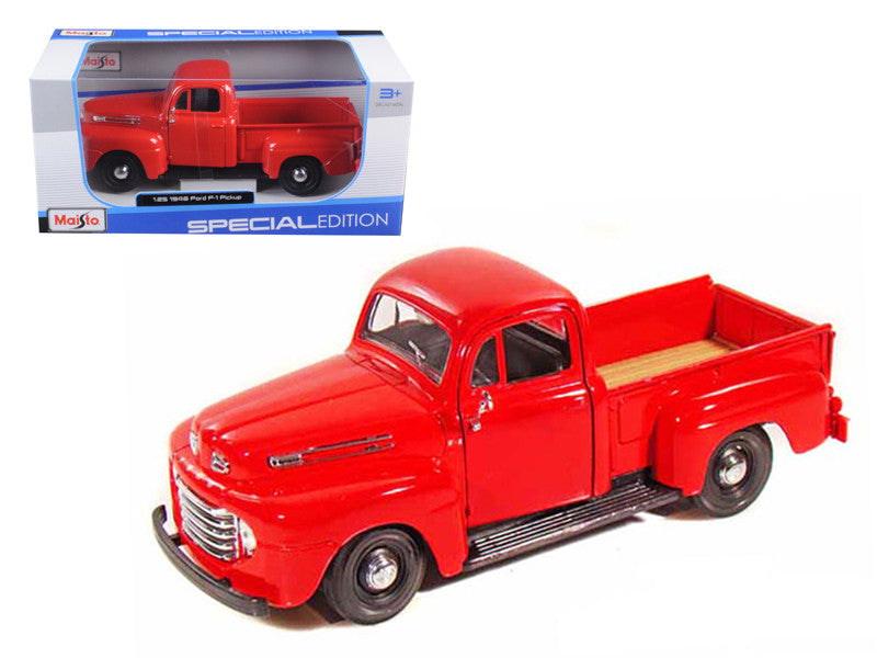 1948 Ford F-1 Pickup Truck Red 1/25 Diecast Model Car by Maisto-0