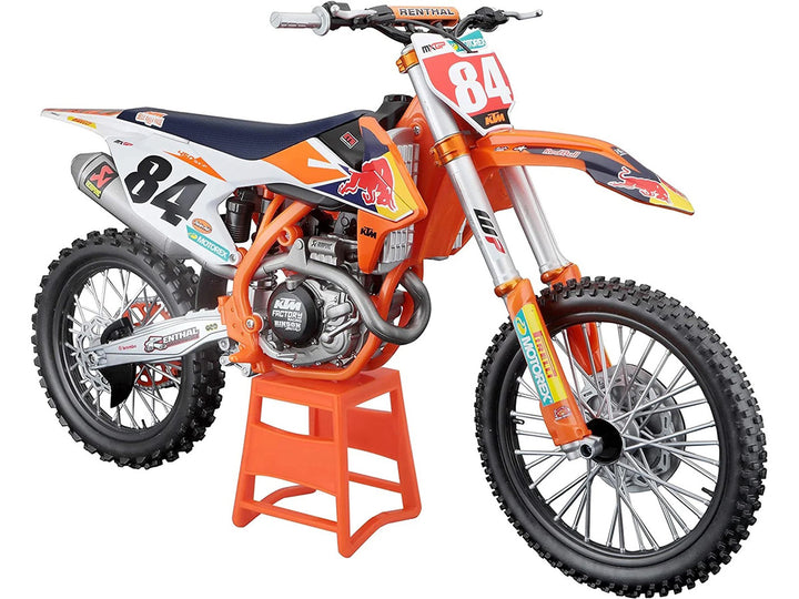 KTM 450 SX-F #84 Jeffrey Herlings "Red Bull KTM Factory Racing" (2018) 1/6 Diecast Motorcycle Model by Maisto-1