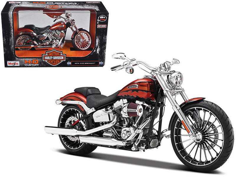 2014 Harley Davidson CVO Breakout Orange 1/12 Diecast Motorcycle Model by Maisto-0