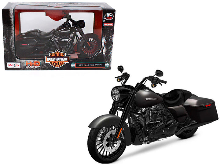 2017 Harley-Davidson King Road Special Black 1/12 Diecast Motorcycle Model by Maisto-0